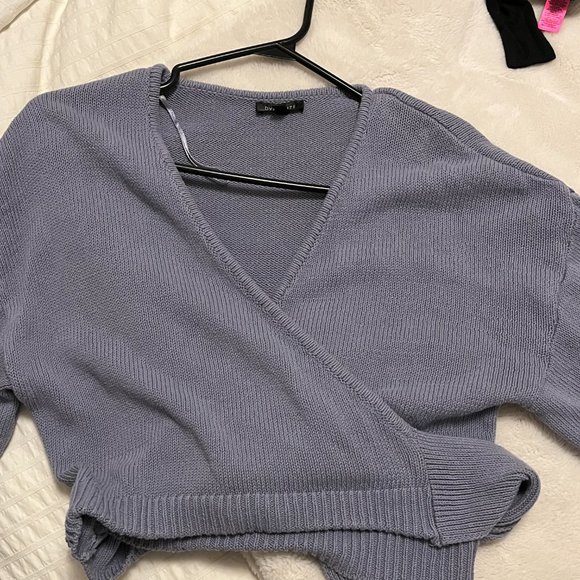 Knit Wrap-Tie Sweater - Picture 2 of 4